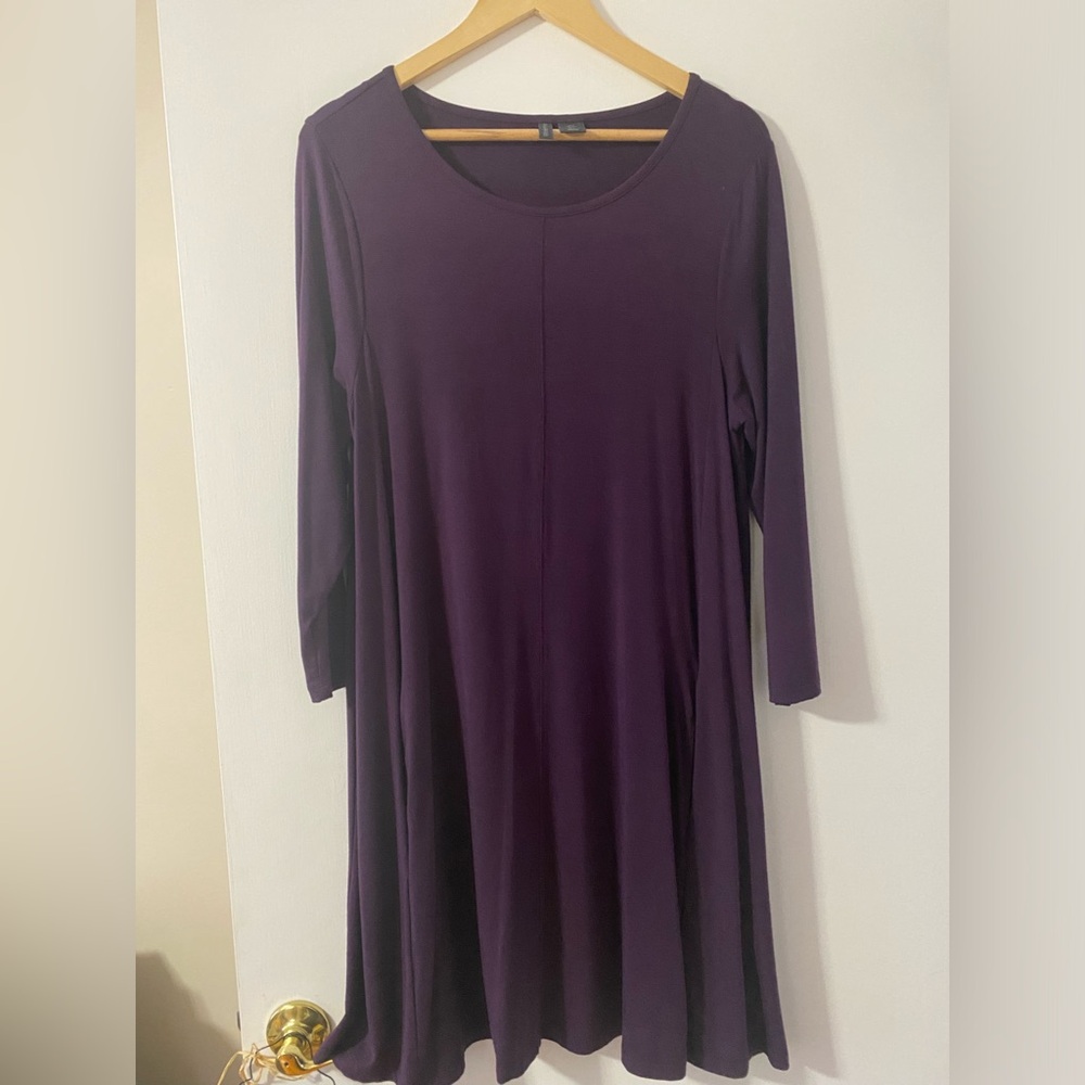EUC Paraphrase purple knit dress with pockets size L